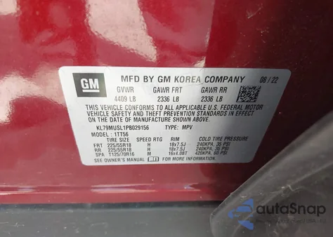 2023 Chevrolet Trailblazer Awd Rs from USA, damaged, VIN KL79MUSL1PB029156